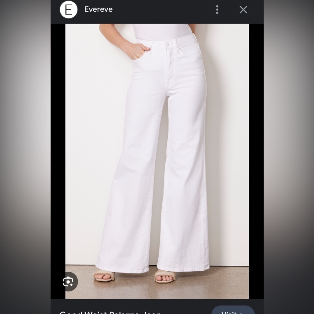 Good American palazzo pant white size 30